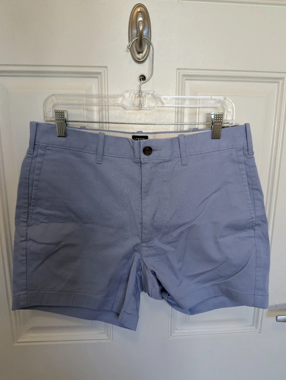 J.Crew Men Blue Chino Shorts 5 Inch Inseam Size 31 Casual Summer Beach New
